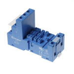 Support 16A 250V pour série 6231, 6232, 6233, bleu, étrier métal, à cage